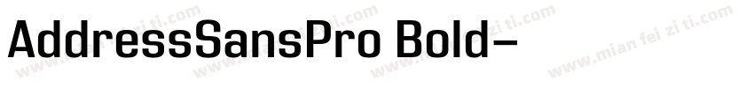 AddressSansPro Bold字体转换